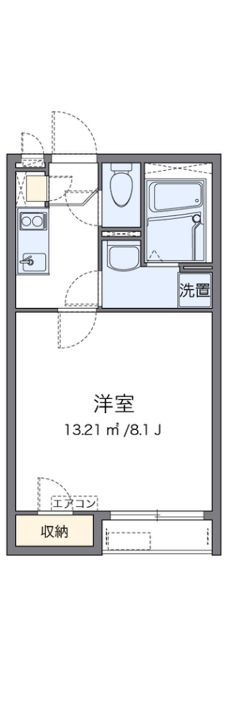 クレイノサニープレイス宮前平 203号室 間取り