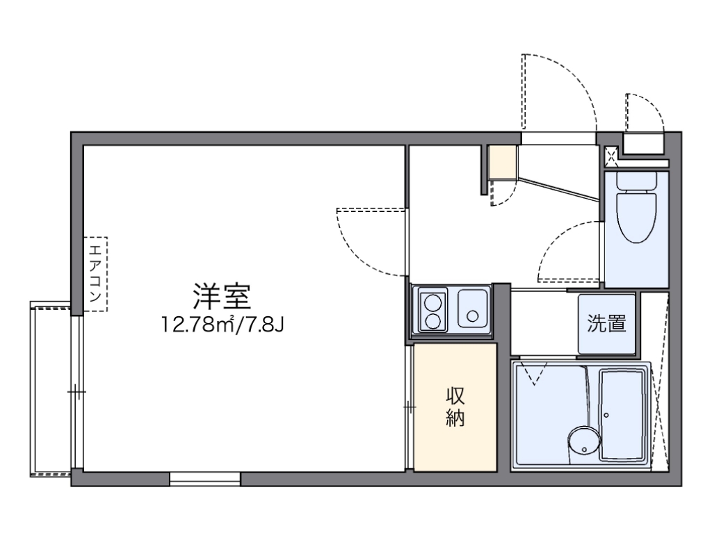 レオパレスきんぐ 102号室 間取り
