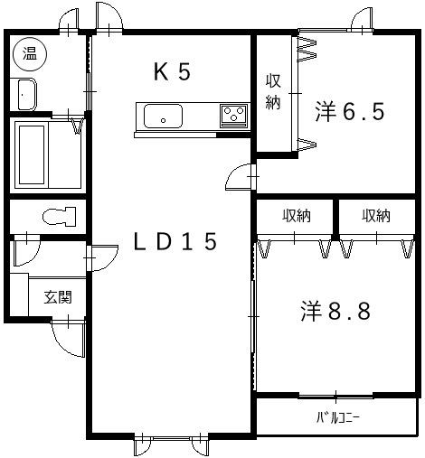 バップバーレンＮ館 間取り