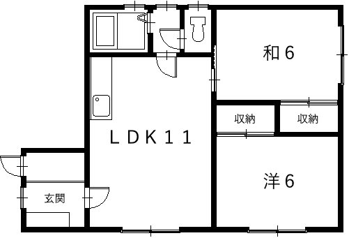 西6南27戸建貸家  間取り