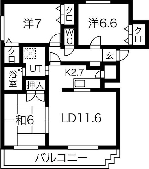 サンライト西岡Ⅱ 間取り