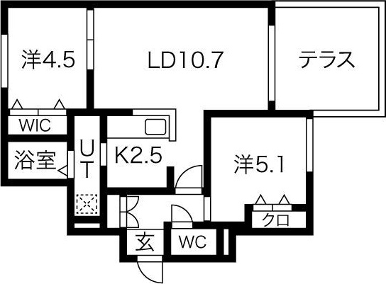 RESIDENCE　SHINMEI　新道東 間取り