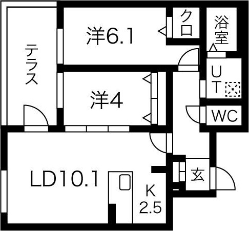 アルファスクエア円山2条 間取り