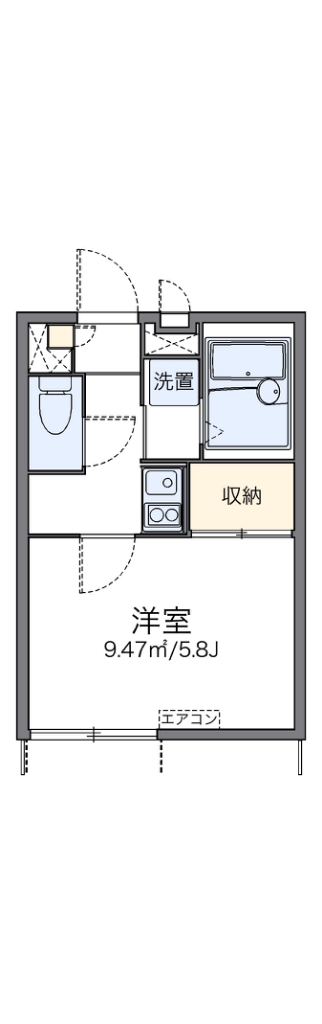 レオパレスメゾン田中Ⅱ 間取り