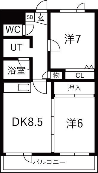 ロワイヤル山の手 間取り