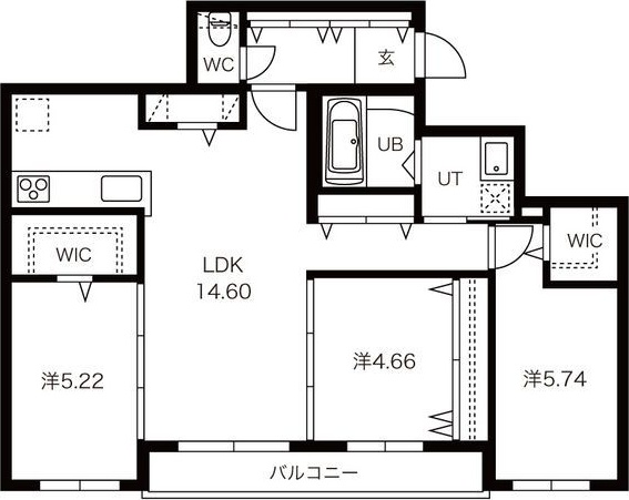 aoakua円山N4 間取り