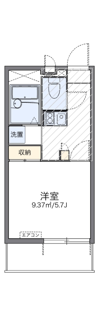 レオパレスラポールⅠ 間取り