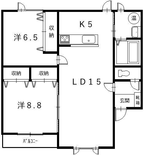 バップバーレンＫ館 間取り