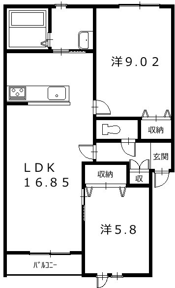 ヴェルデⅡ 間取り