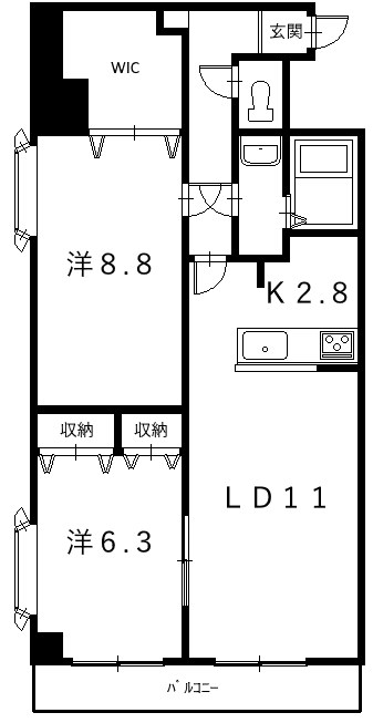 大通南８マンション 間取り