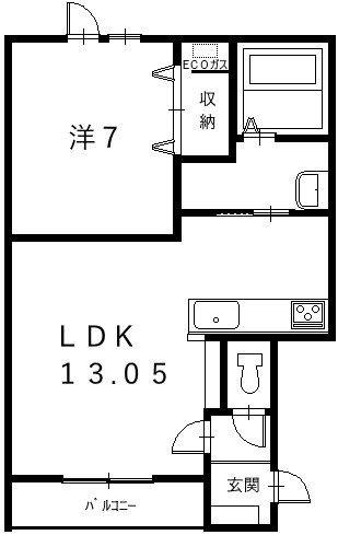 トレイブルックＫ館 間取り