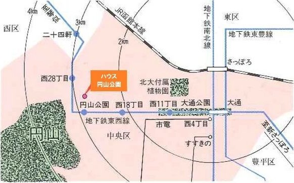 ハウス円山公園 地図