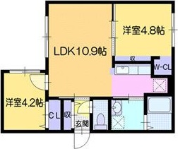 オルセーフラット西町南 間取り