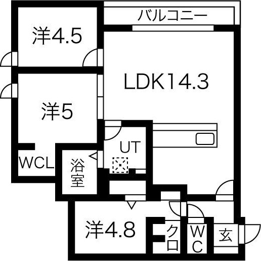 サンスクリットレジデンス北大前 間取り
