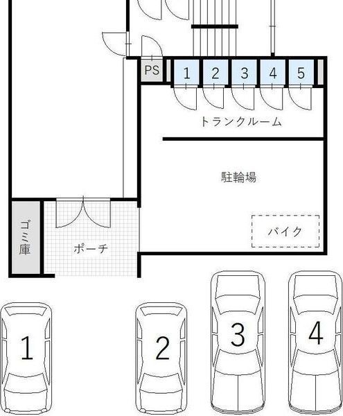 ル・カフェイエ 駐車場