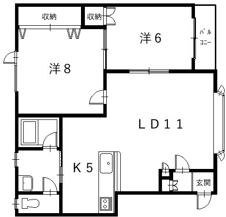 ハイツ伊藤Ⅱ 間取り