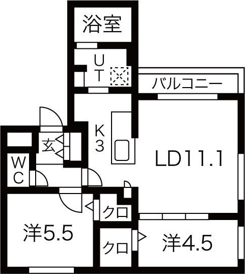 Angelic village北23条(エンジェリック ヴィレッジ北23条) 間取り