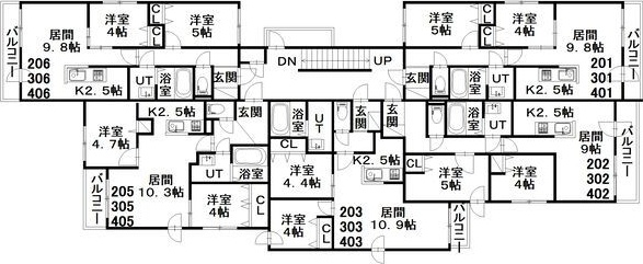コートロティS21・B 間取り