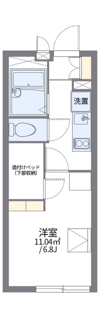 レオパレスコンフォートミカミ 間取り