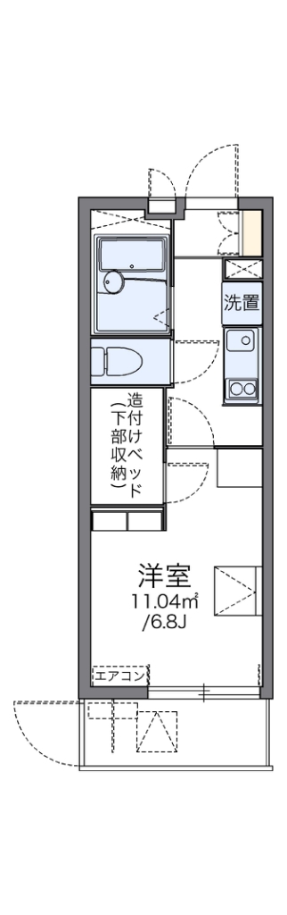 レオパレス生麦駅前 間取り