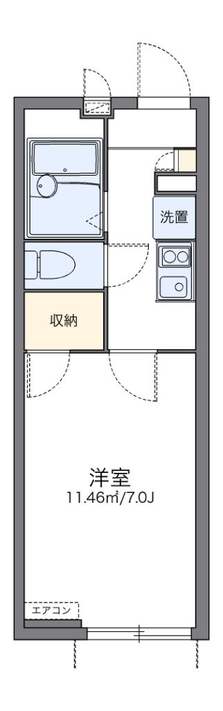 レオパレスタートルクレインⅡ 間取り