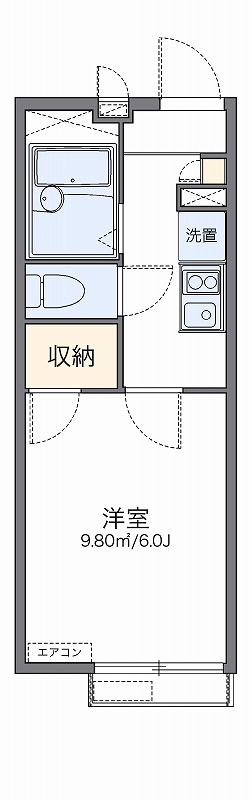 レオパレス栗木コーポ 間取り
