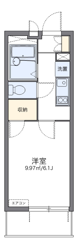 レオパレスアルタ殿町 間取り