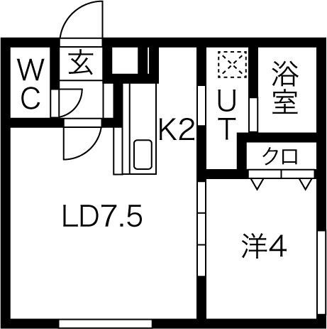 Crea Maison発寒南East(クレアメゾン) 間取り