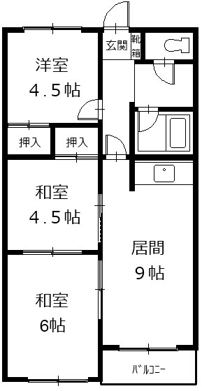 中村ハイツ　 間取り