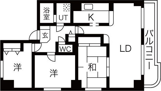 北円山シャトー桂和 間取り