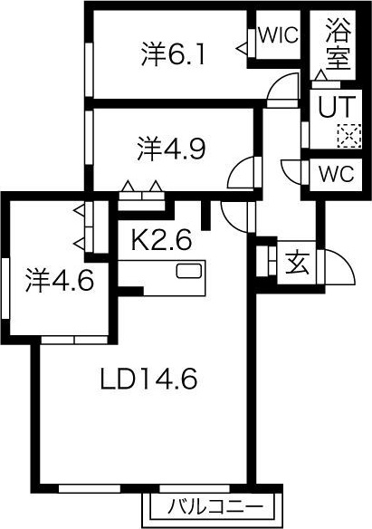アルファスクエア円山2条 間取り