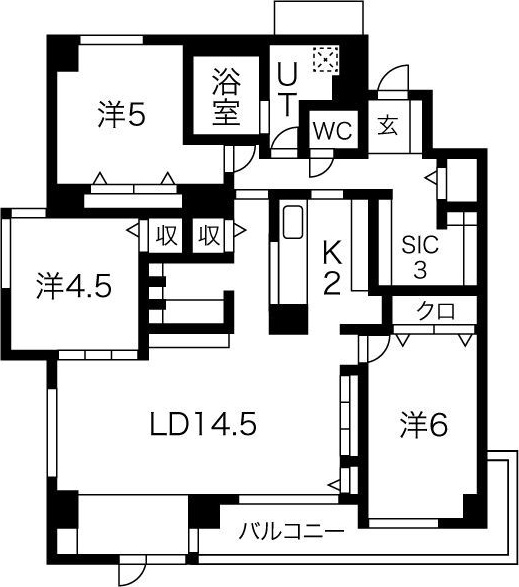 FC新札幌(旧:ヴィラ　アンエフ　セカンド) 間取り