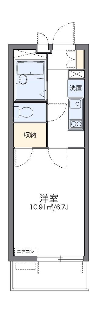 レオパレス大門坂下 間取り