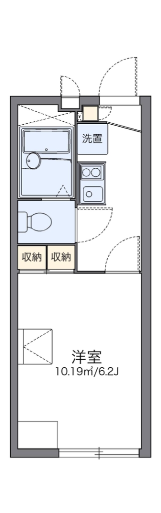 レオパレスハマ５６ルビ第３ 間取り