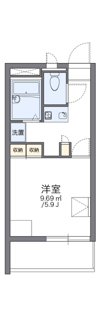 レオパレスサンフローラⅡ 間取り