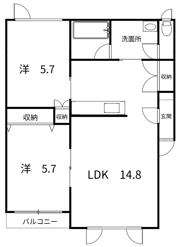 コーポマイロードⅡ 間取り