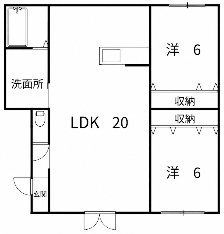 シャンテ804A（南棟） 間取り