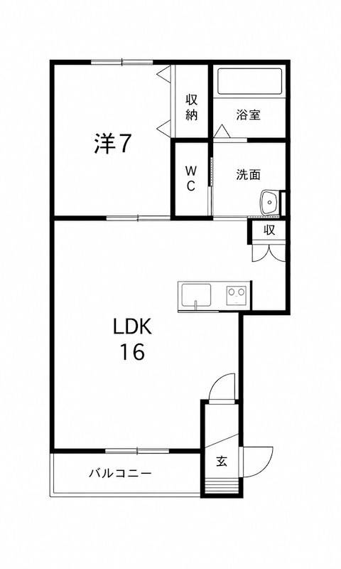 シャンテ1628B 間取り