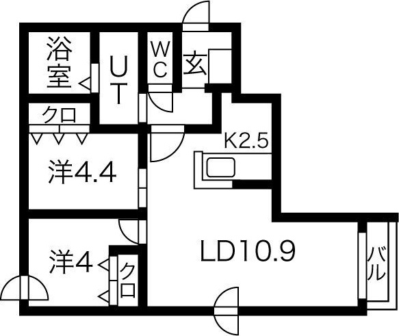 コートロティS21・A 間取り