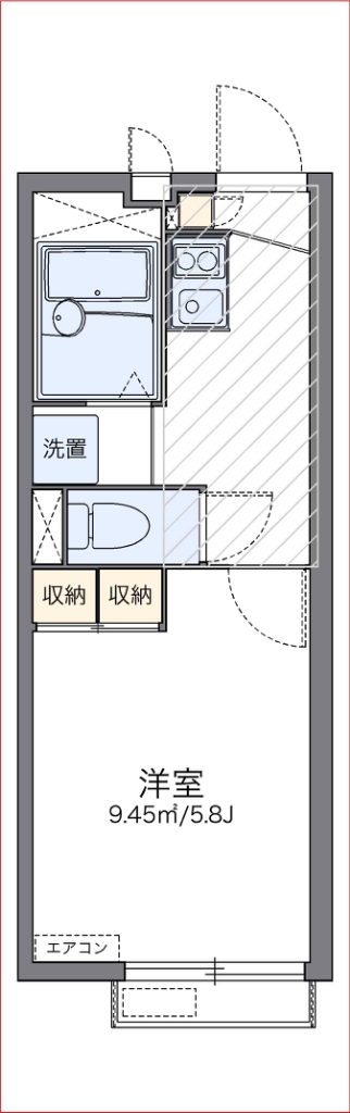 レオパレスＤＡＩＫＡＴＵ　Ｙ 間取り