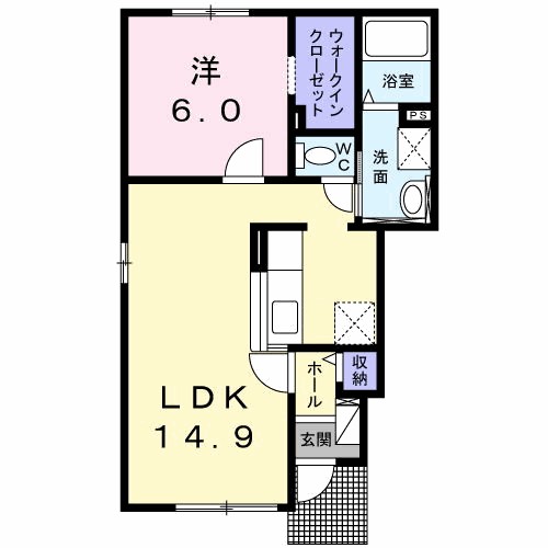 ベルメゾン　中鈴蘭Ⅱ 間取り
