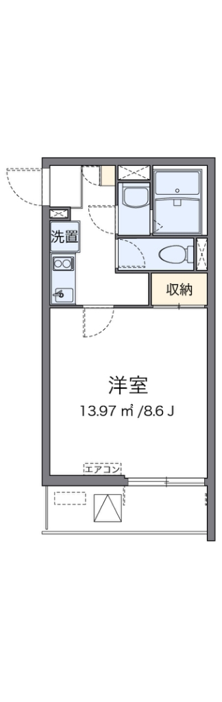 クレイノＳｍａｌｌＲｉｖｅｒⅡ 間取り