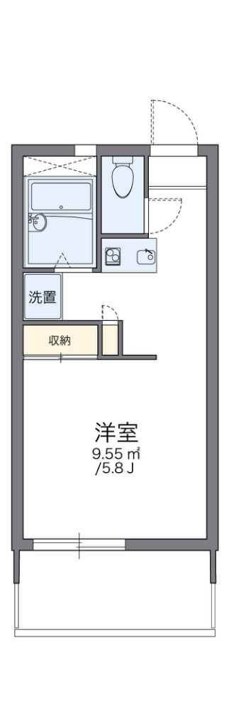レオパレス鶴園 間取り