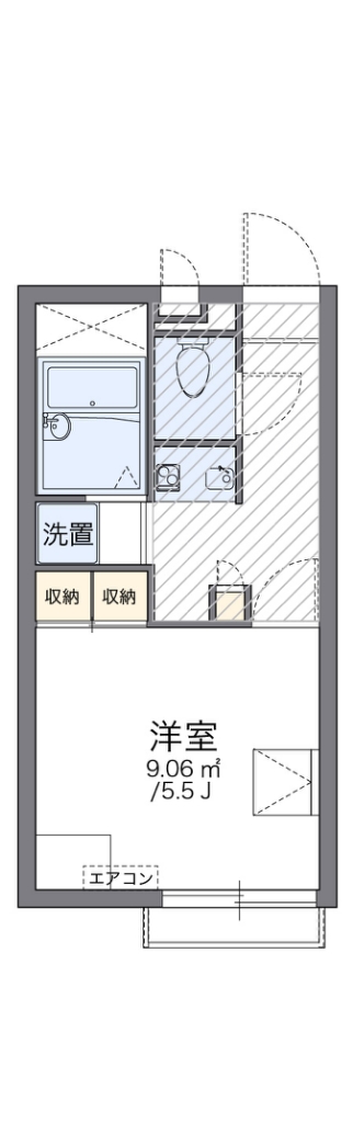 レオパレスエレガンスオキノミヤ 間取り