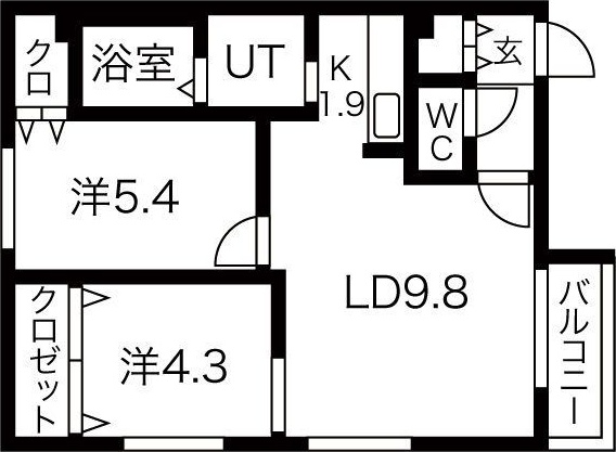 プリエ北33条 間取り