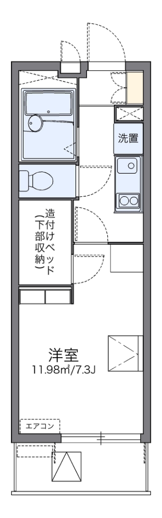 レオパレスグリーンバレー内谷 間取り