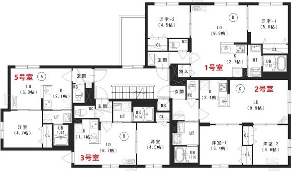 リエート平岸　仮称)平岸3-5 間取り