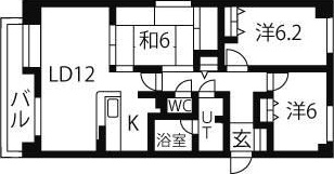 MANSION KURODA南8条 間取り