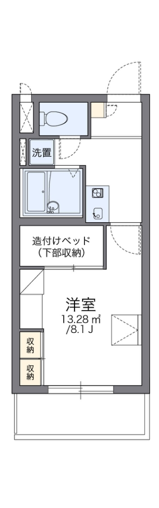 レオパレスヴィルヌーブ川崎Ｂ 間取り