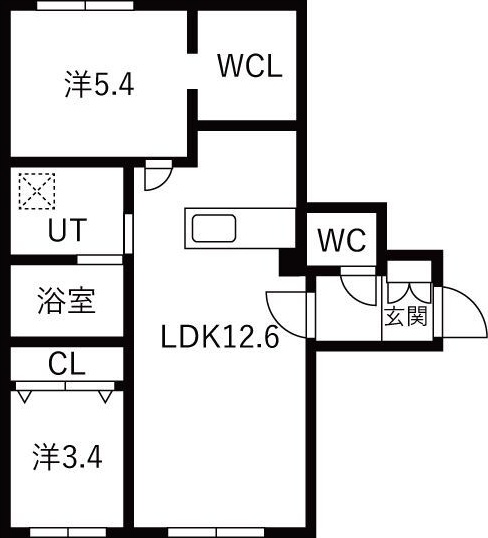 Bell Court発寒南 (ベルコート発寒南) 間取り
